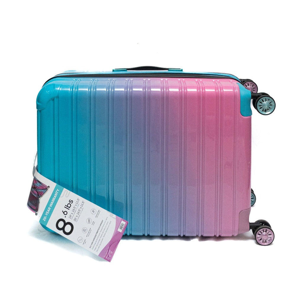 IFLY Trolley Bag Multishade Pink and Blue Gradient