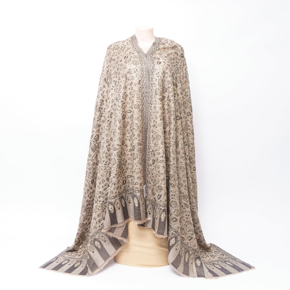 Ladies' Fashion Shawl with Intricate Embroidery