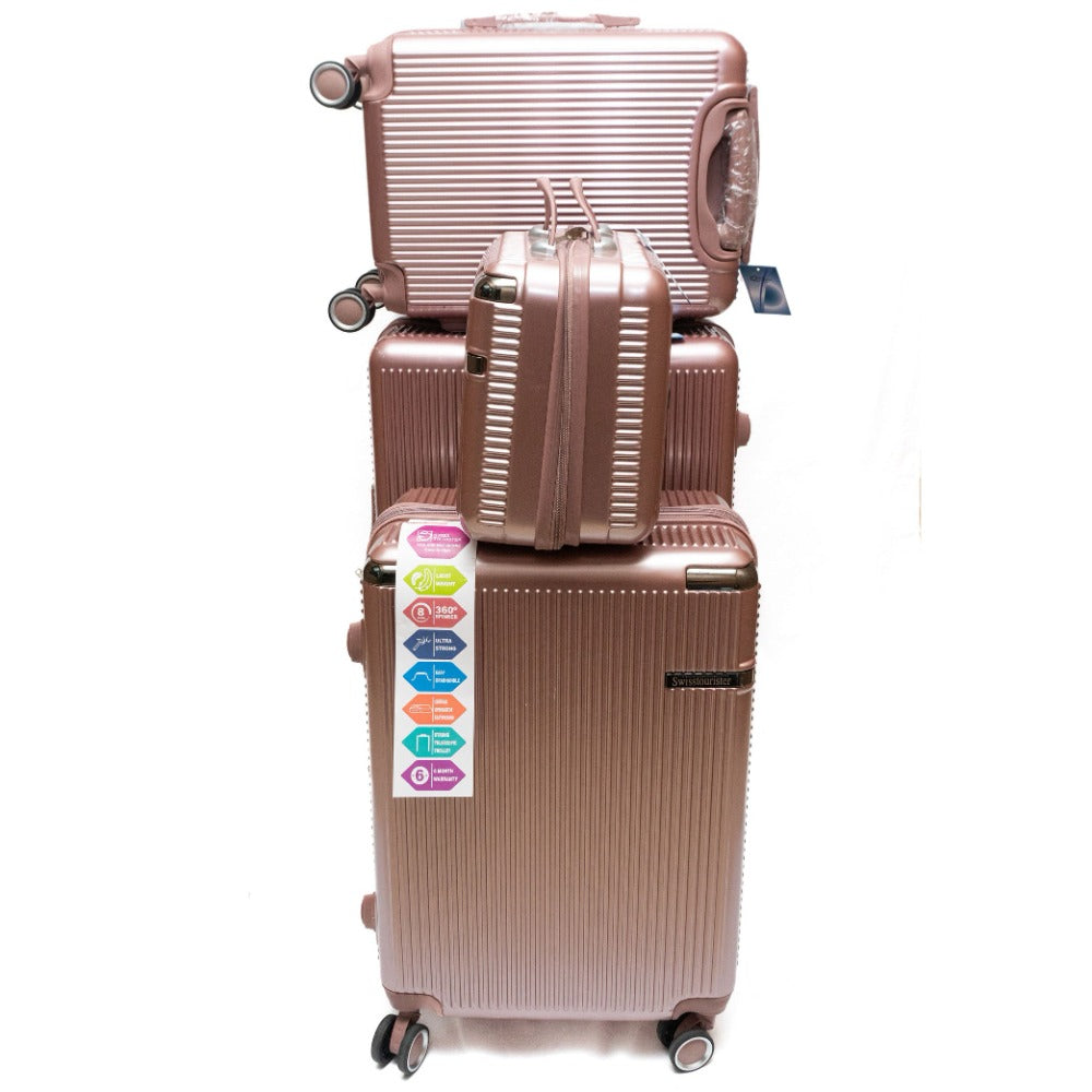 Swisstourister Trolley Bag Mattalic Copper Lightweight and Durable Travel Companion