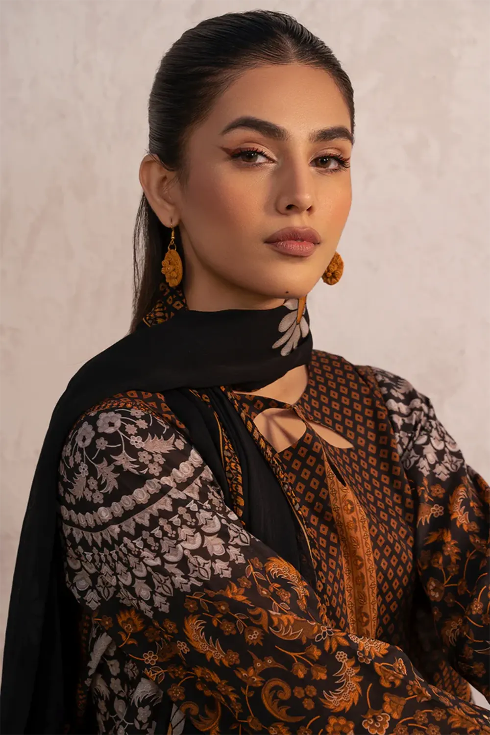 3-PC Unstitched Printed Lawn Shirt with Chiffon Dupatta and Trouser CP4-27 by Chrizma