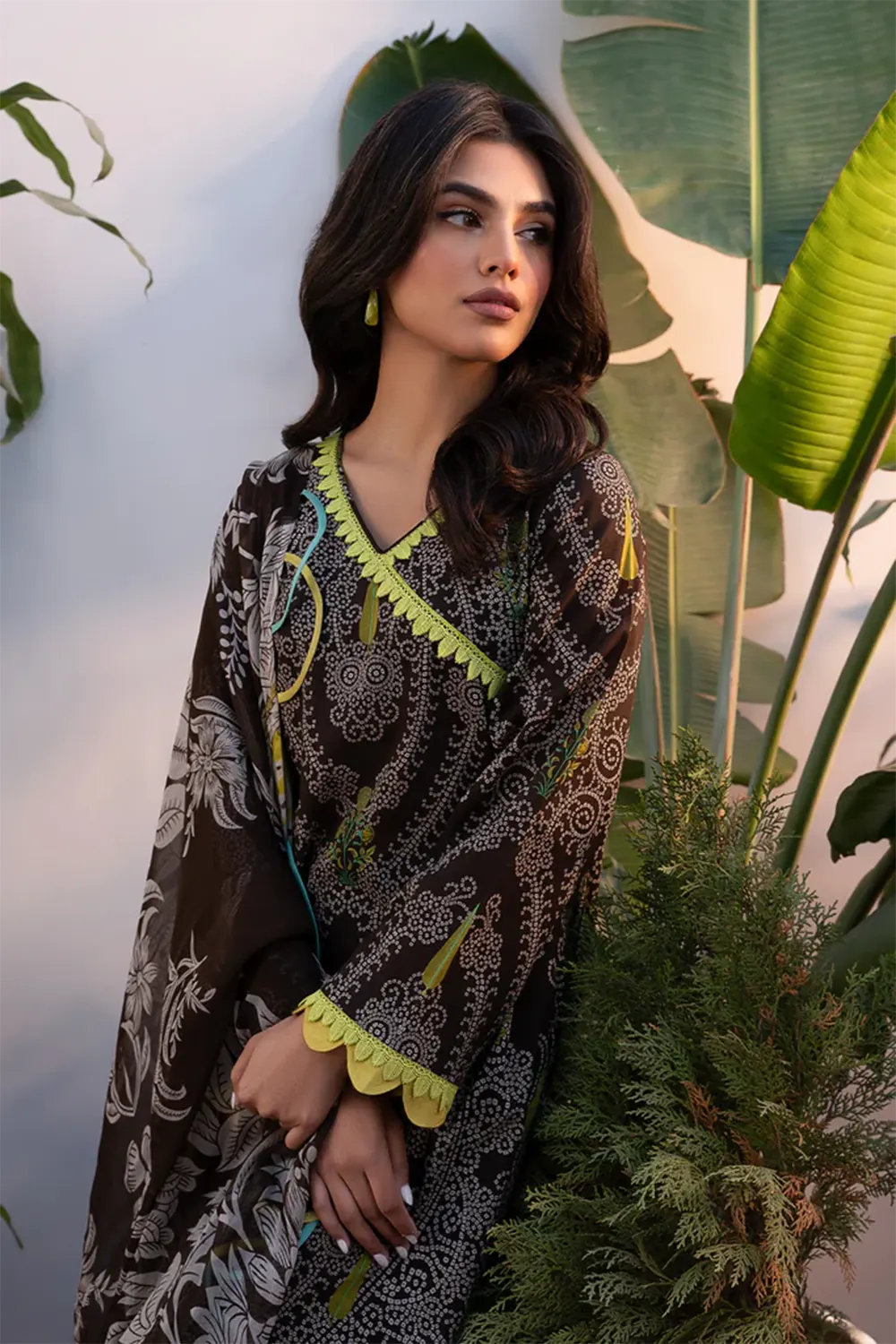 3-PC Unstitched Printed Lawn Shirt with Chiffon Dupatta and Trouser CP4-28 by Chrizma