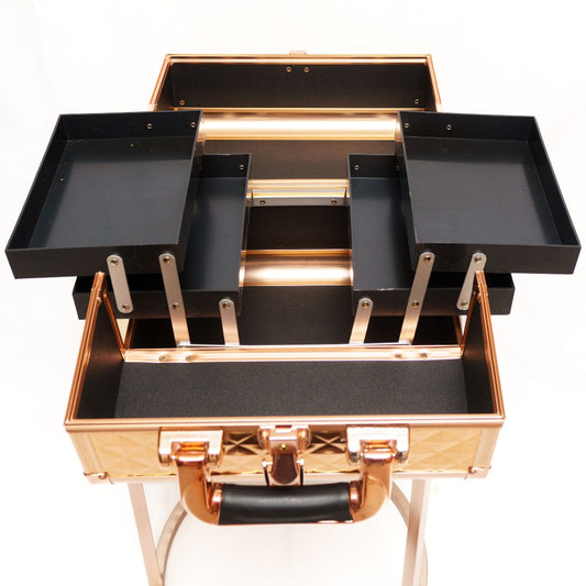 Brown Coral Cosmetic Vanity Box: Stylish Storage for Your Beauty Essentials
