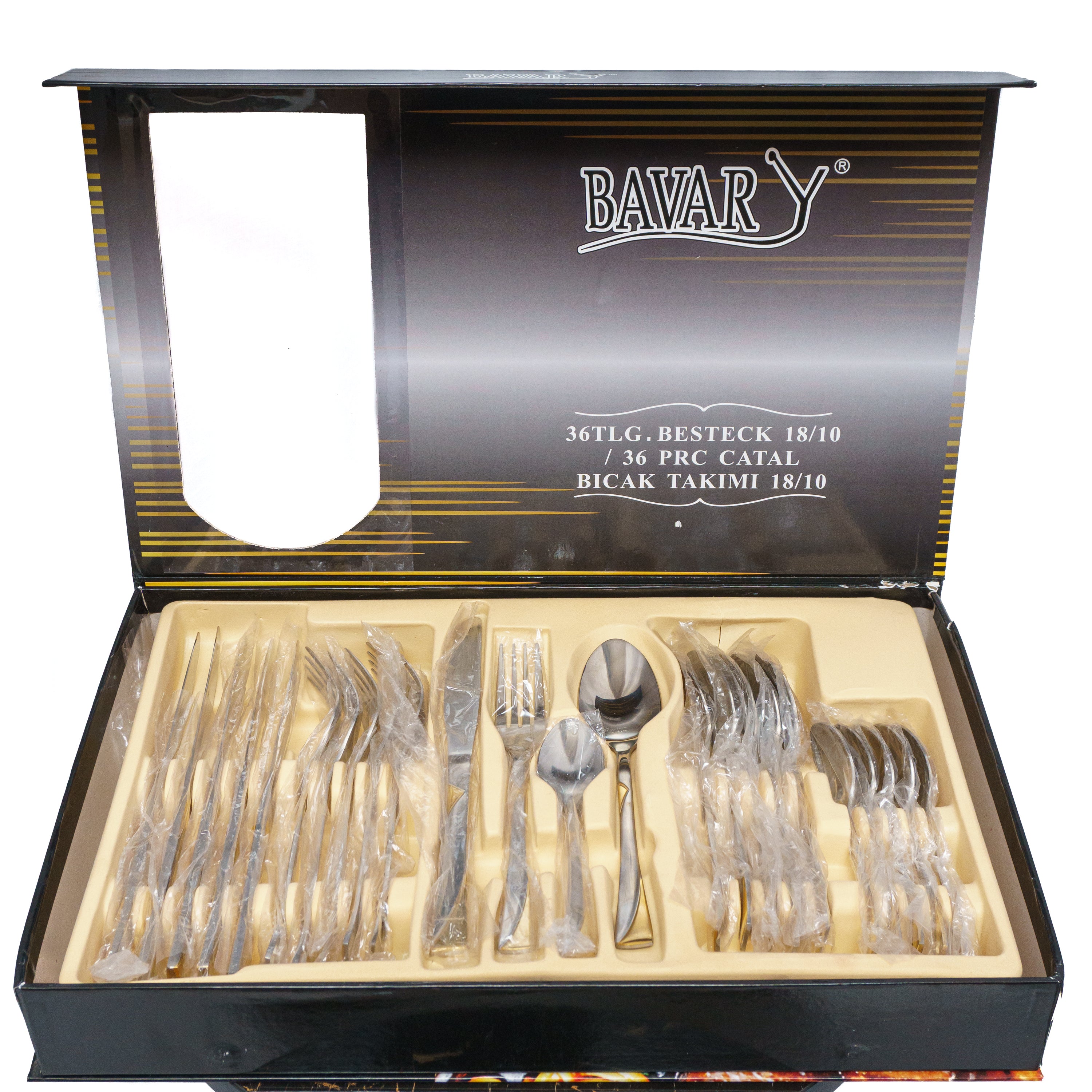 Bavar Y Cutlery Set - 36pcs: Spoons, Forks, and Teaspoons