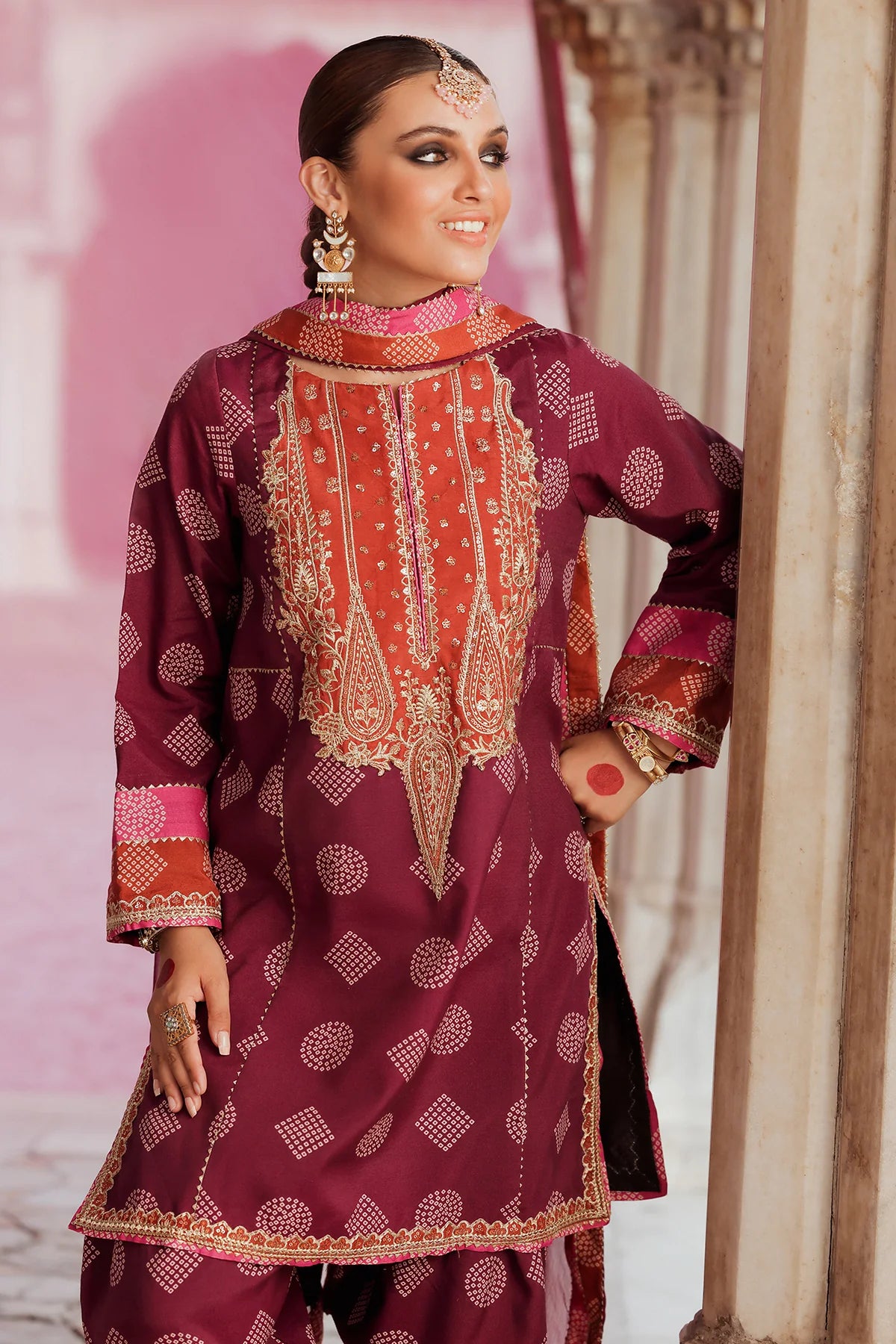 3-PC Unstitched Embroidered Silk Collection CTW4-02