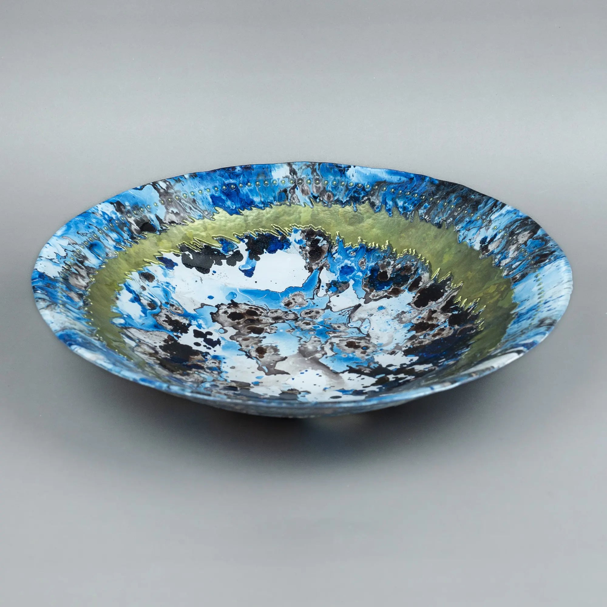 Abstract Swirl Decorative Platter in multicolor tone | Best Crockery