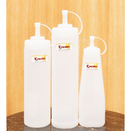Ketchup Squeeze Bottle in White Opaque Plastic by Reangwa Standard: Precision Condiment Dispensing