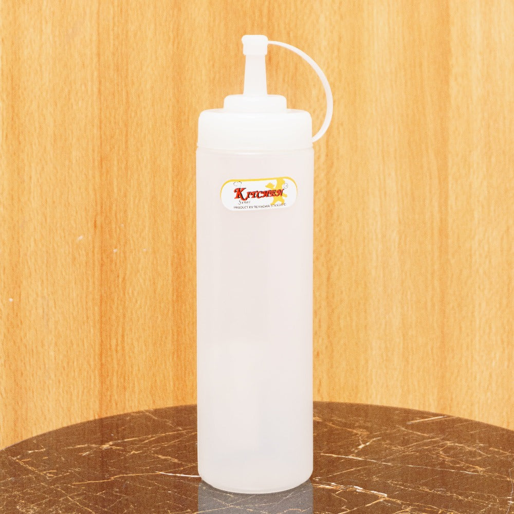 Ketchup Squeeze Bottle in White Opaque Plastic by Reangwa Standard: Precision Condiment Dispensing