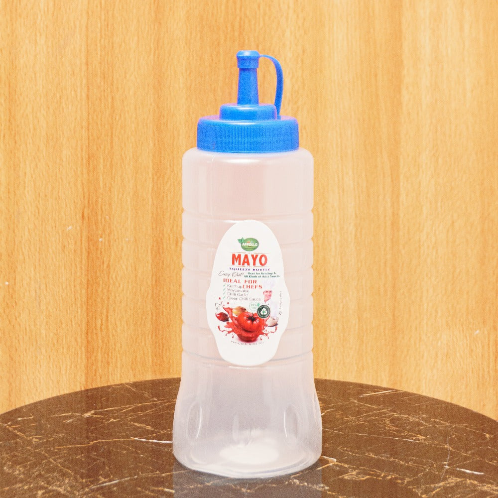 Mayo Squeeze Bottle in Semi-Transparent High-Quality Plastic by Appollo Plastic: Precision Condiment Dispensing