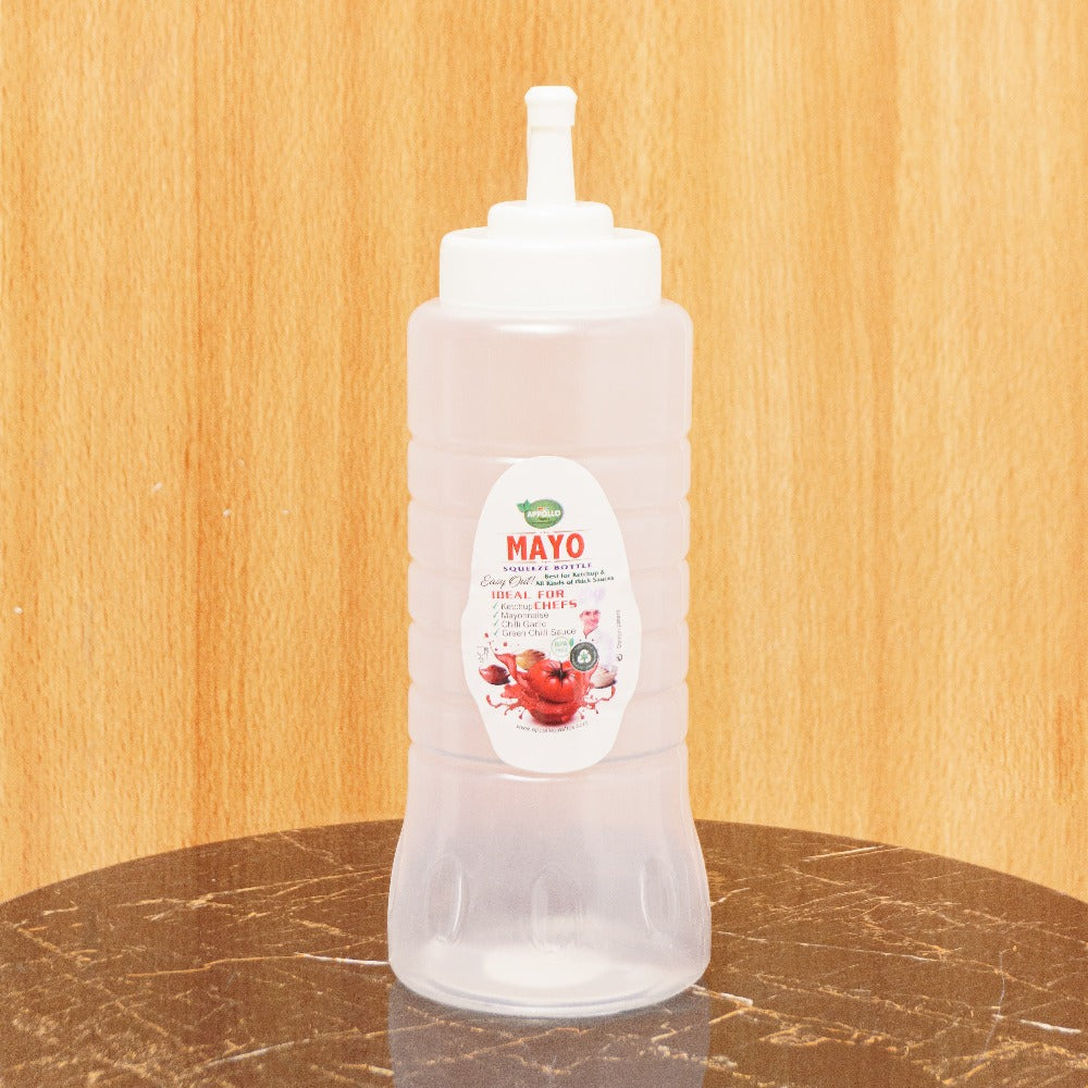 Mayo Squeeze Bottle in Semi-Transparent High-Quality Plastic by Appollo Plastic: Precision Condiment Dispensing