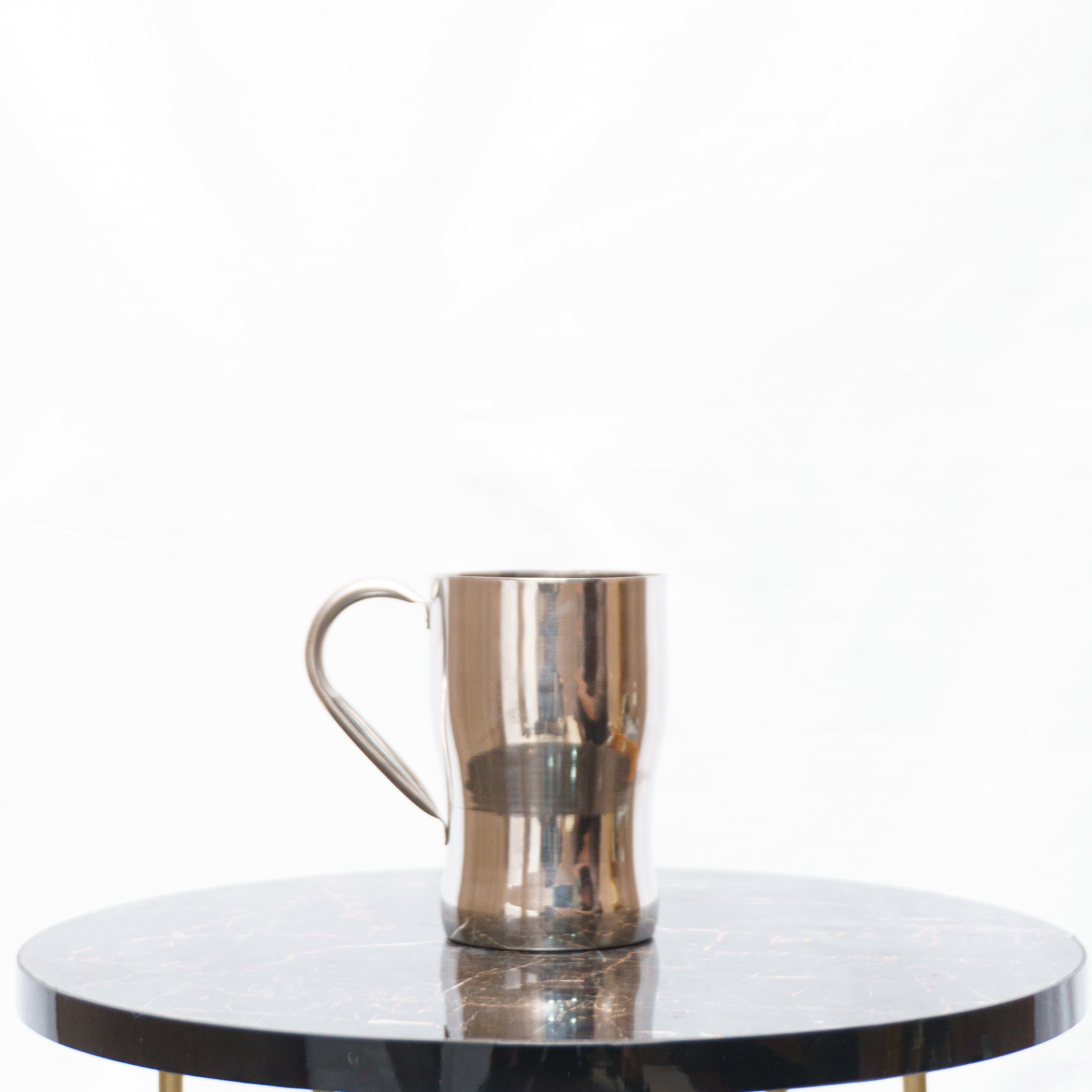 Stainless Steel Coffee Mug with Stylish Metal Handle