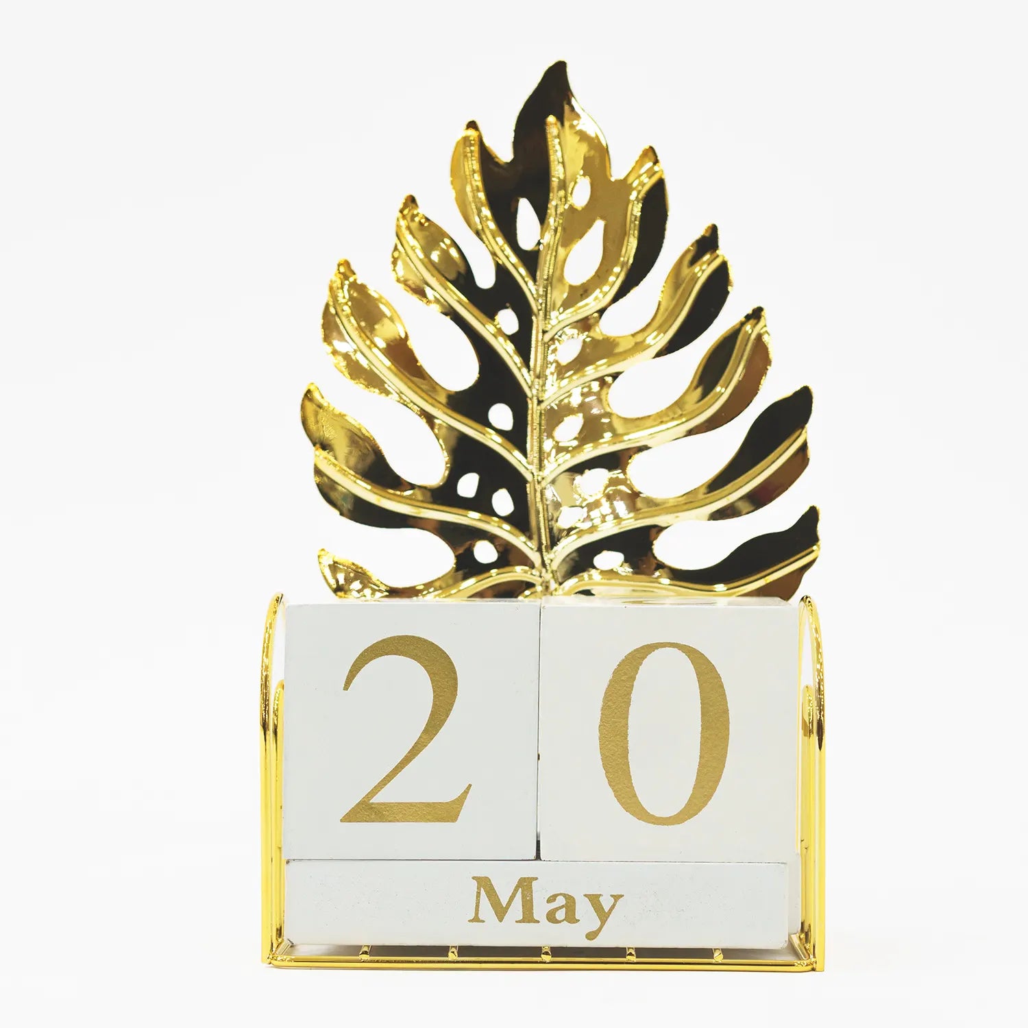 Chrome Metal 3D Calendar Date Manager: Organize Your Schedule in Style!