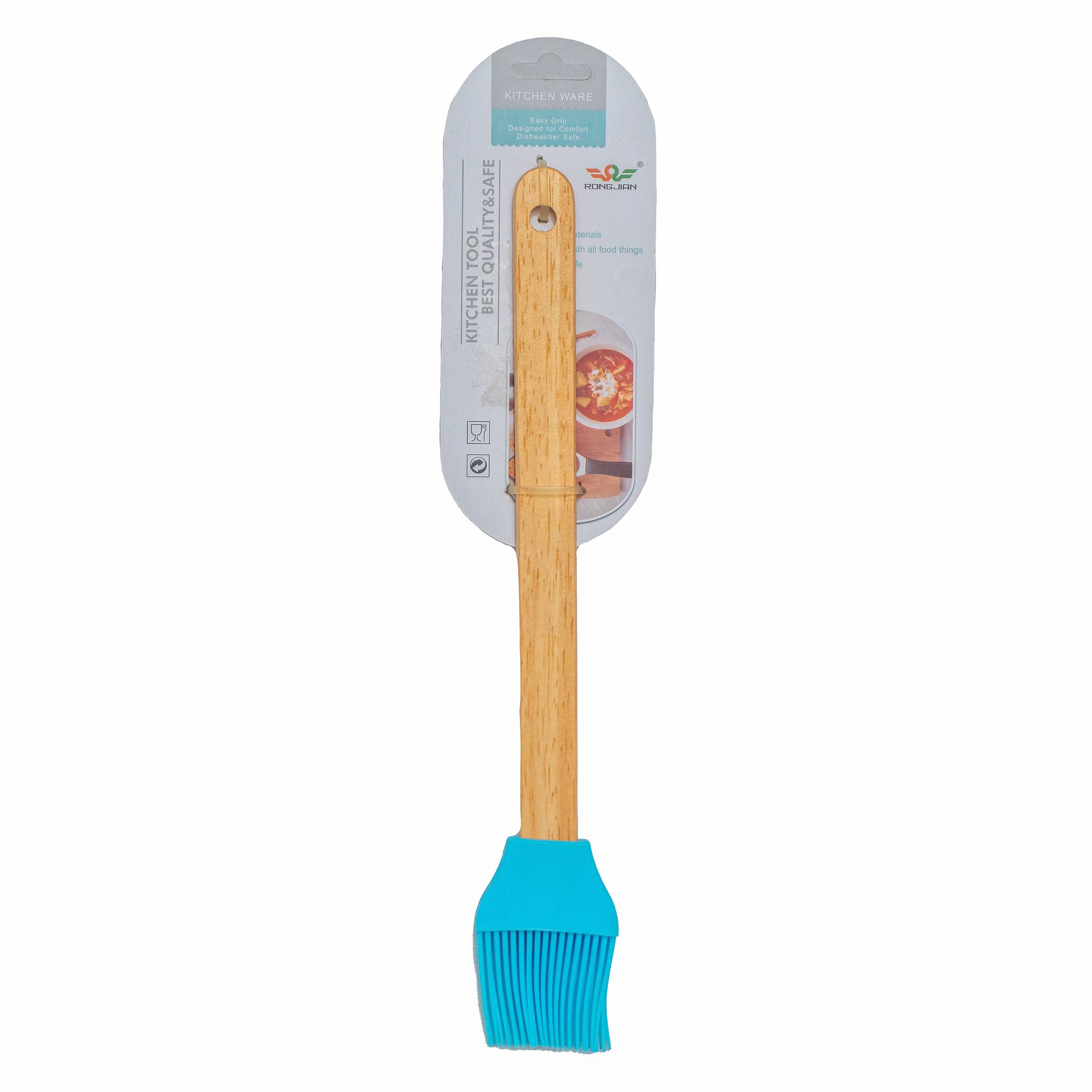 Rongjian Silicone Brush with Wooden Handle: Versatile Cooking Companion