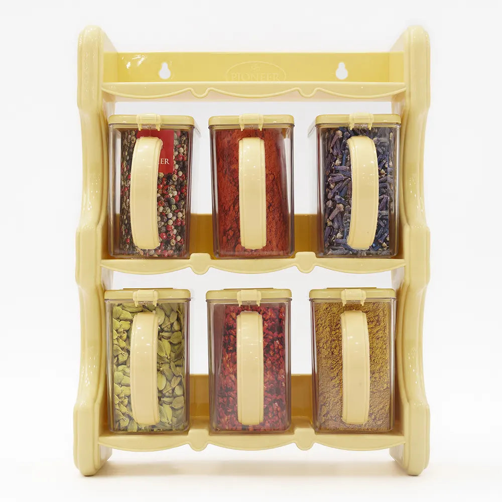 Modern Spice Rack with Lidded Containers