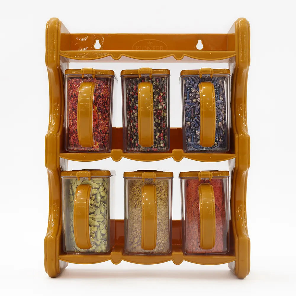 Modern Spice Rack with Lidded Containers