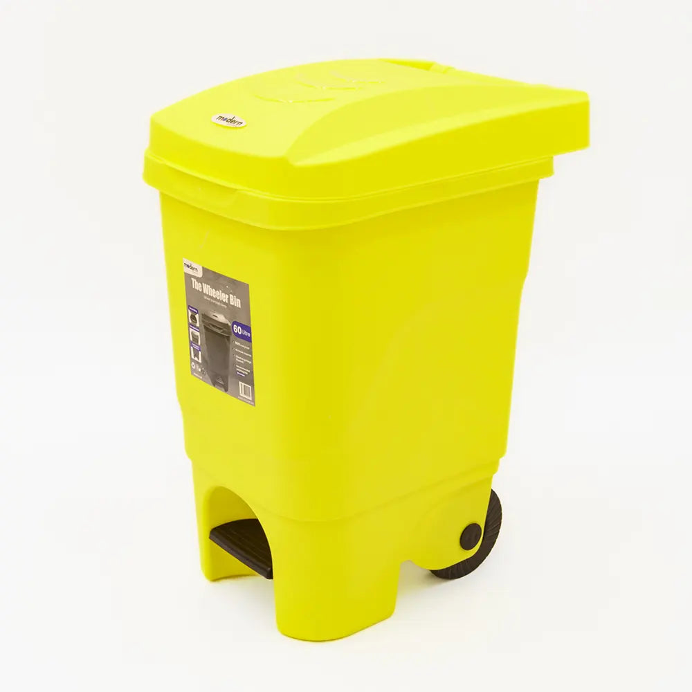 Pedal Wheeled Trash Can with 60L Capacity