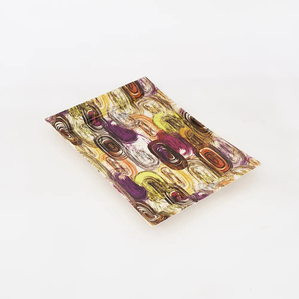 Modern Tray with Swirls Design 3 Pcs