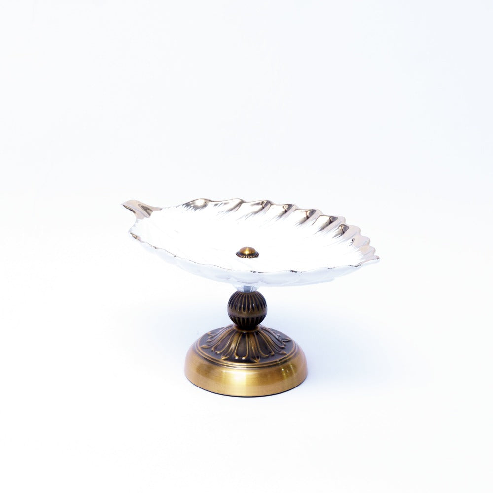 Sculpted Elegance: Metal and Glass Bowl - An Ideal Gift