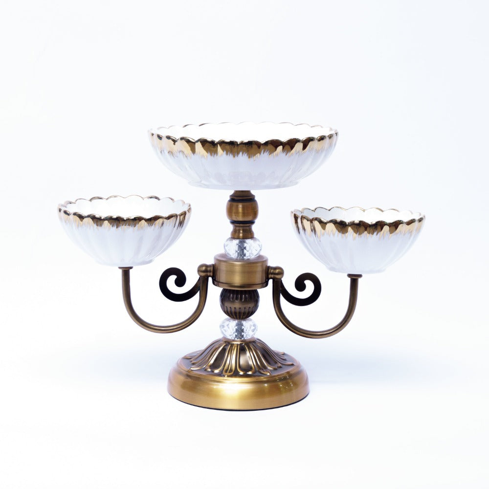 Elegant Gifting: Metal and Glass Decor Bowl