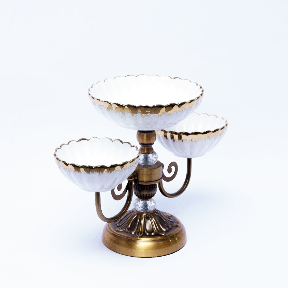 Elegant Gifting: Metal and Glass Decor Bowl
