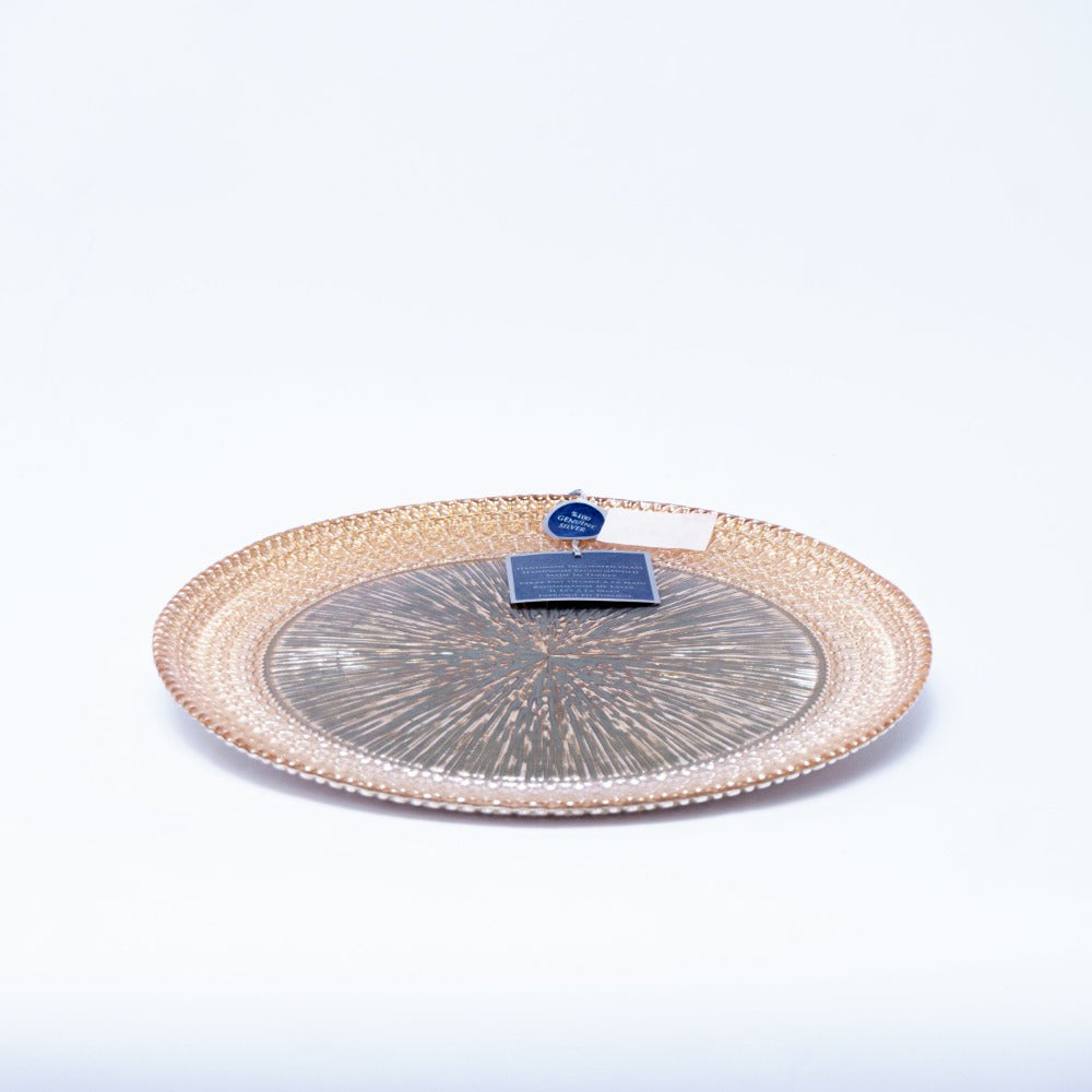 Artisan-Crafted Glass Serving Dish with Exquisite Decorative Details