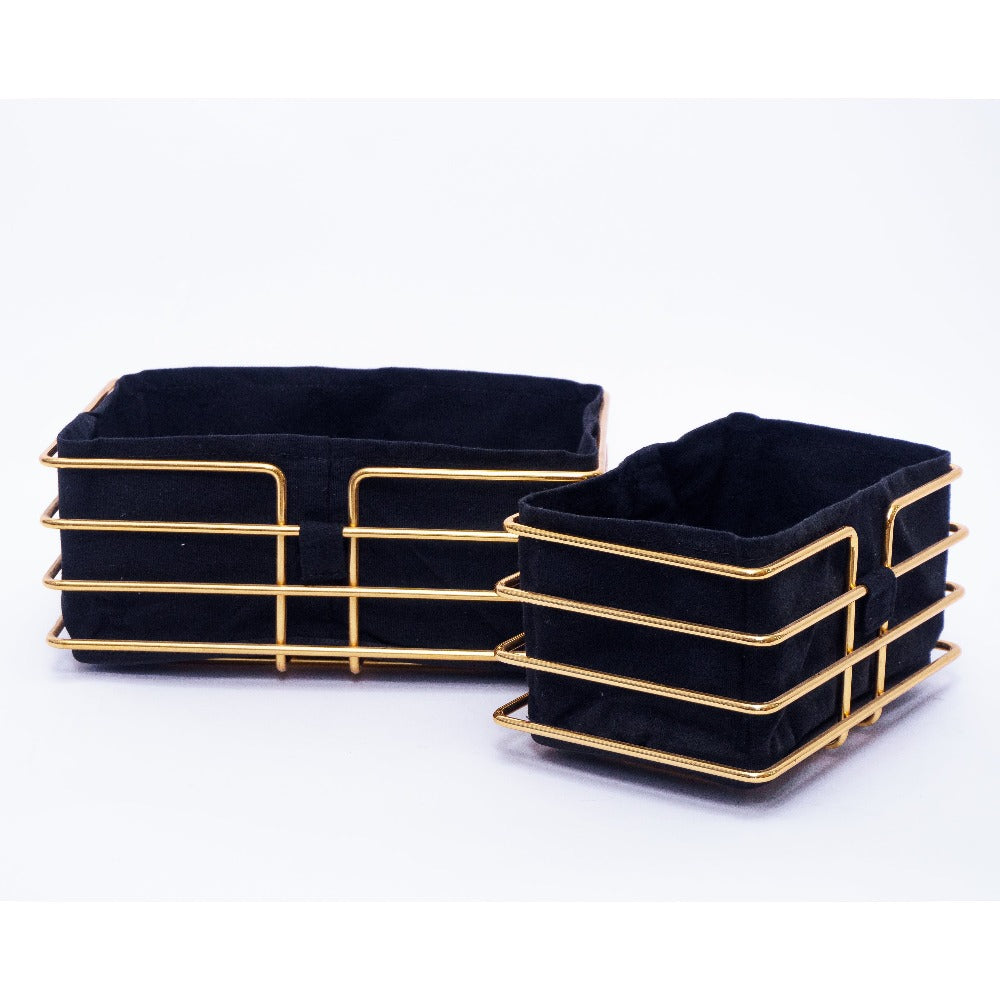 Fancy Fabric and Metal Bread Box: Elegance for Your Kitchen 2 Pcs