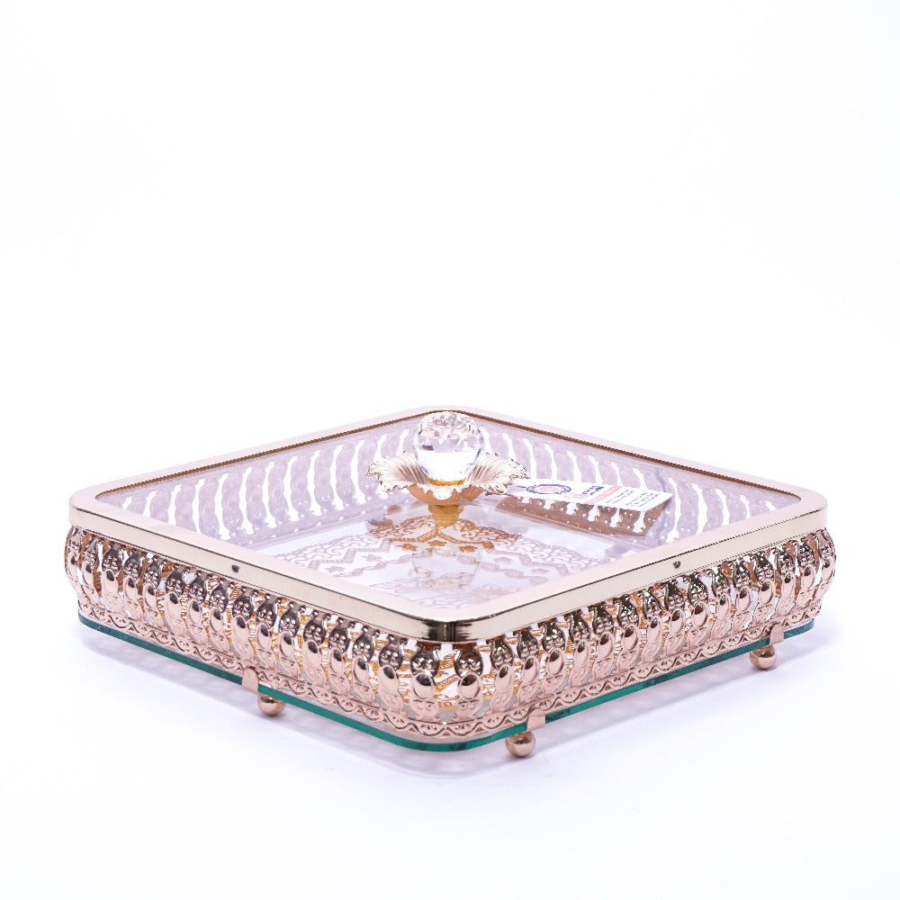 Fancy Candy Dish: Elegance in Glass and Metal Craftsmanship