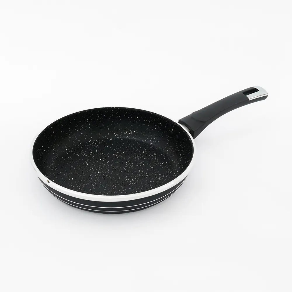 Black Frying Pan with Marble Effect Coating