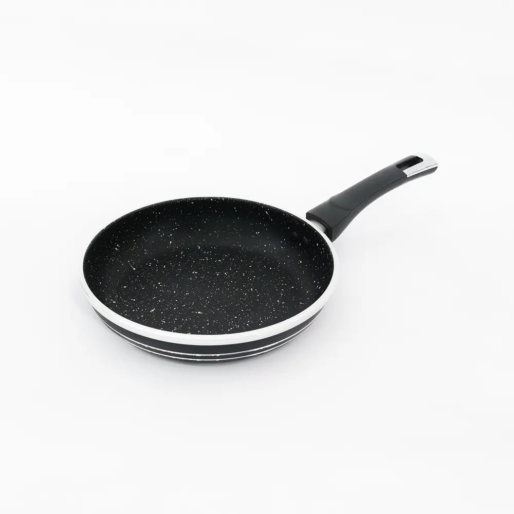 Black Frying Pan with Marble Effect Coating