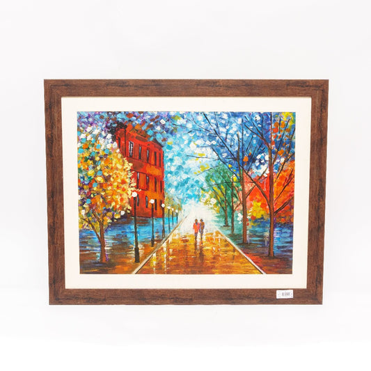 Exquisite Oil Painting with Wooden Frame: Elevate Your Room's Aesthetic Appeal