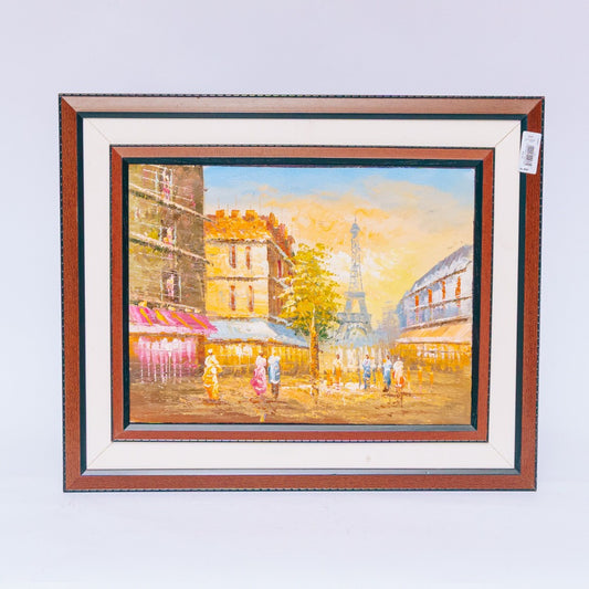 Timeless Beauty on Canvas: Exquisite Oil Painting with a Stunning Artisanal Frame