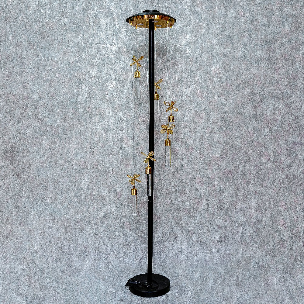 Luxurious Metal and Glass Standing Lamp: Elevate Your Home Decor