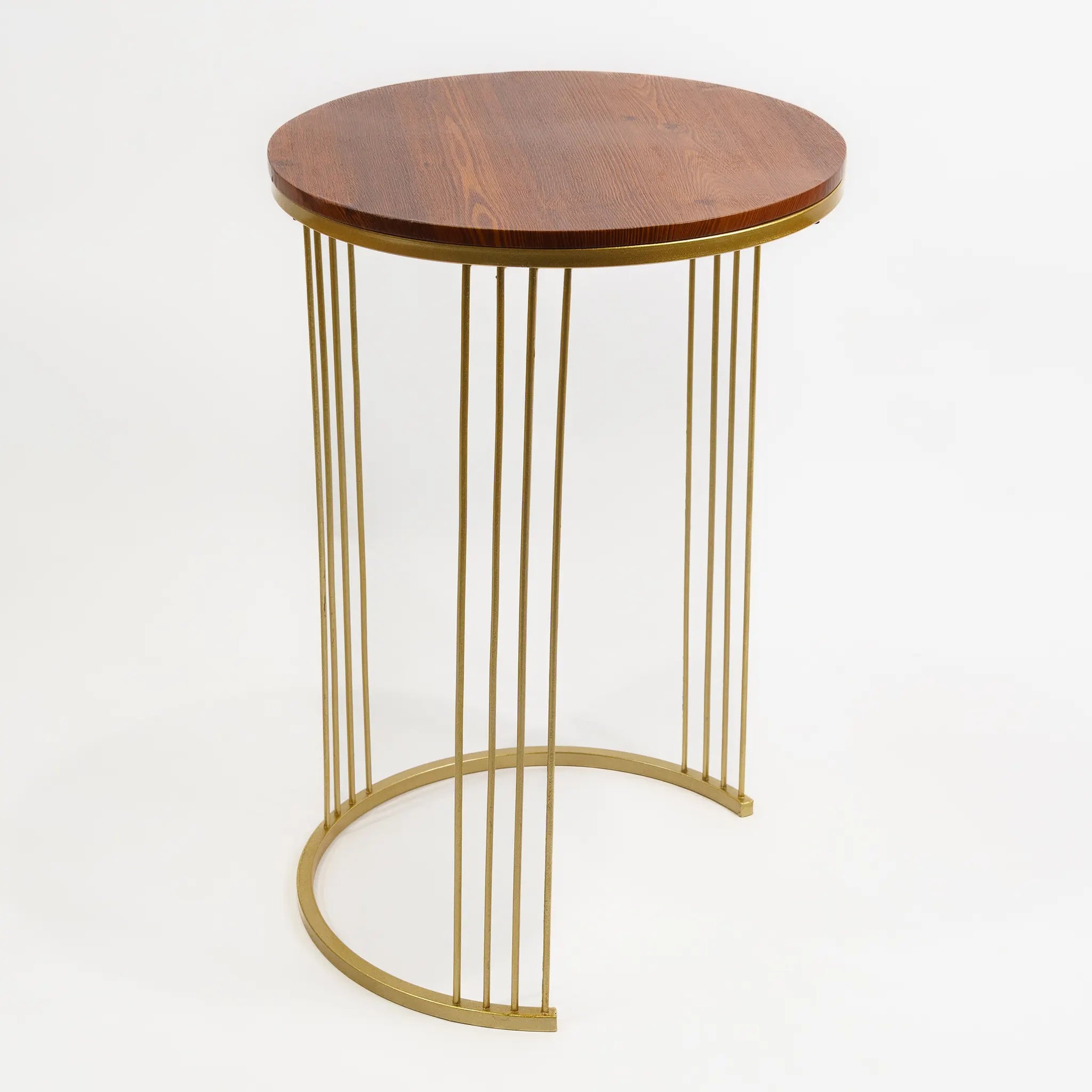 Stylish Marble and Metal Side Table Set