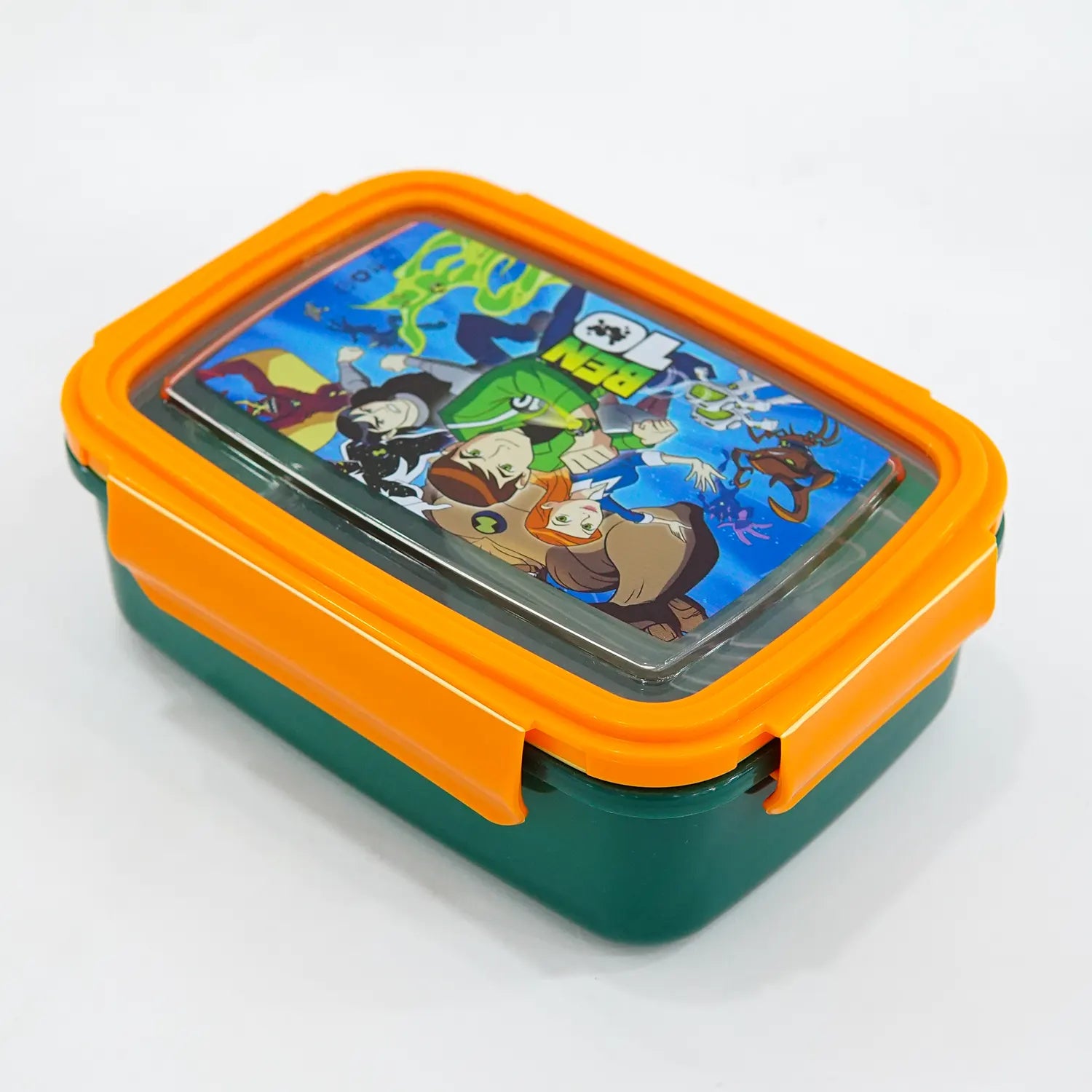 School Days Combo: High-Quality Food-Grade Plastic Lunch Box with Spoon and Bonus Snack Box