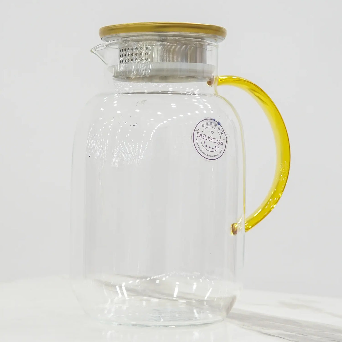 Crystal Cascade: Premium Glass Water Jug for Refined Hydration