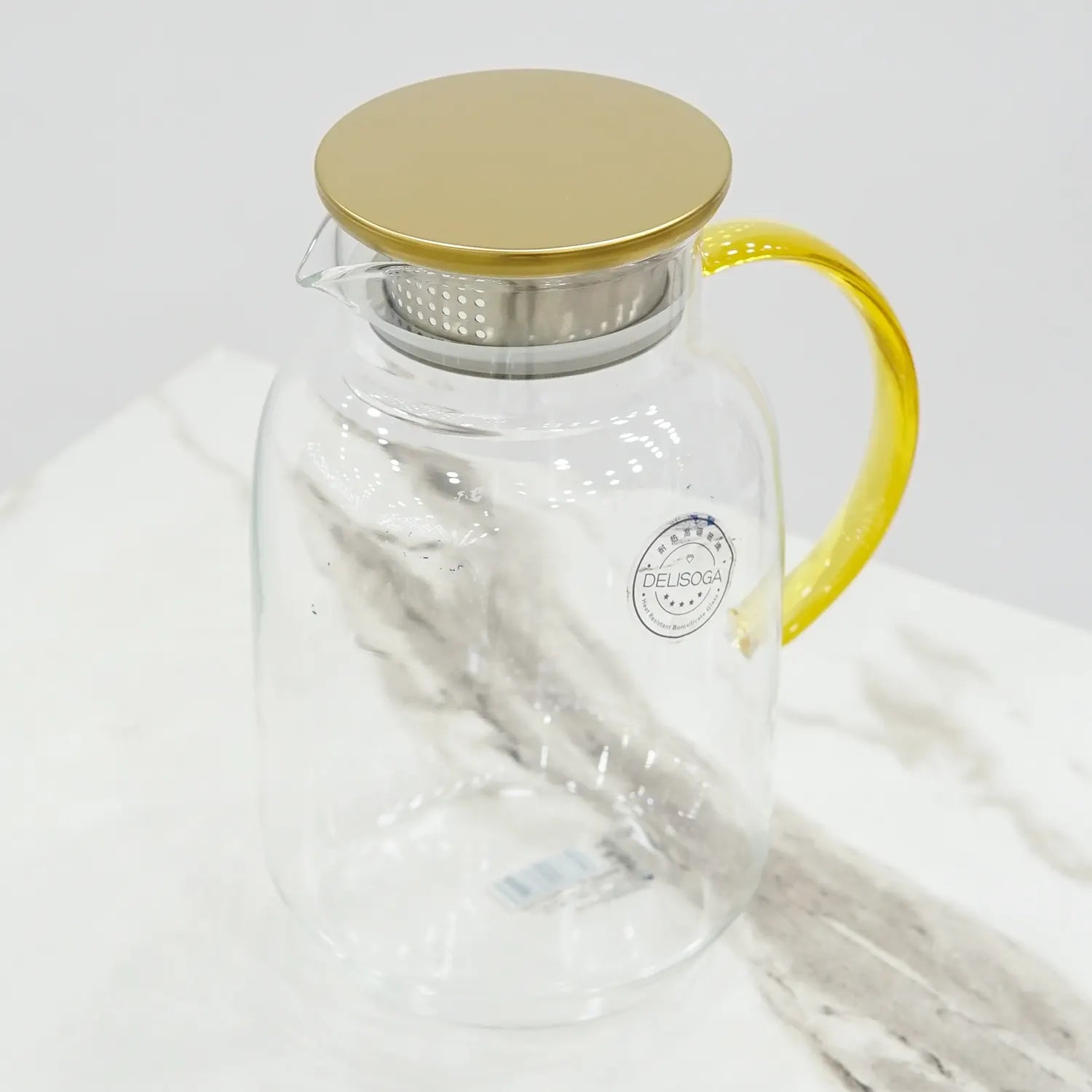 Crystal Cascade: Premium Glass Water Jug for Refined Hydration