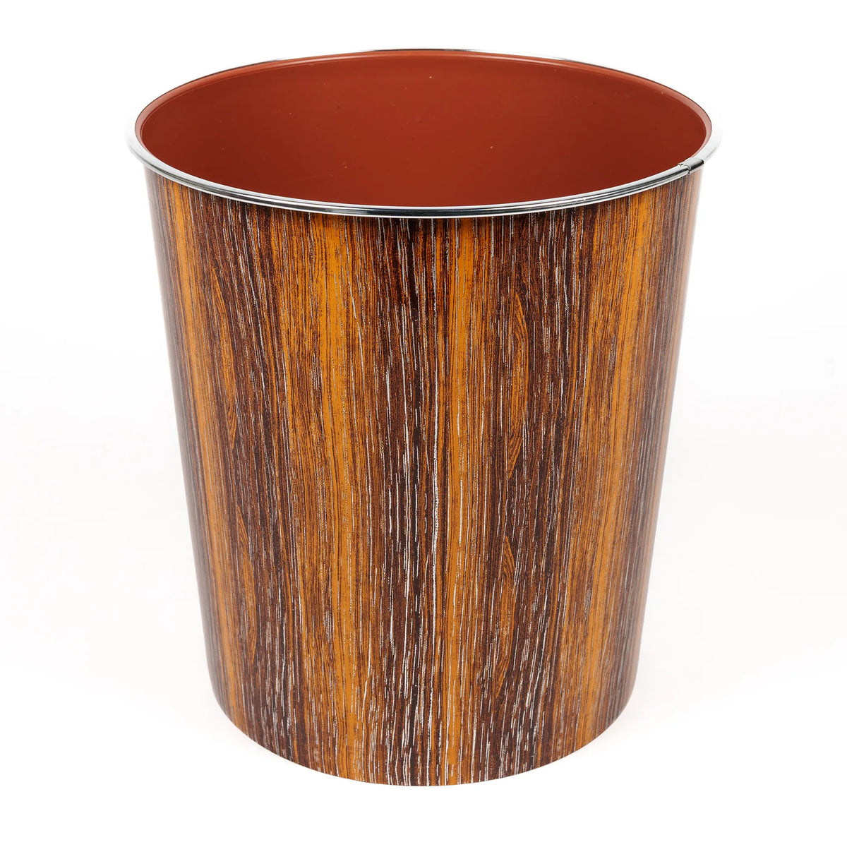 Rustic Wood Effect Wastebasket