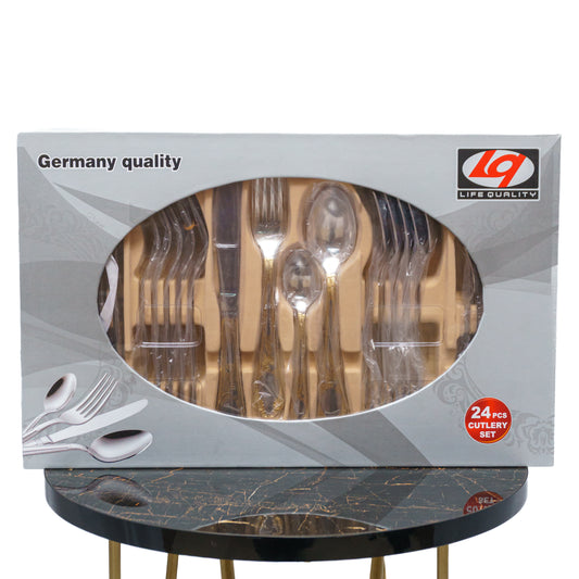 LQ Life Quality Cutlery Set - 24 Pieces: Essential Dining Utensils