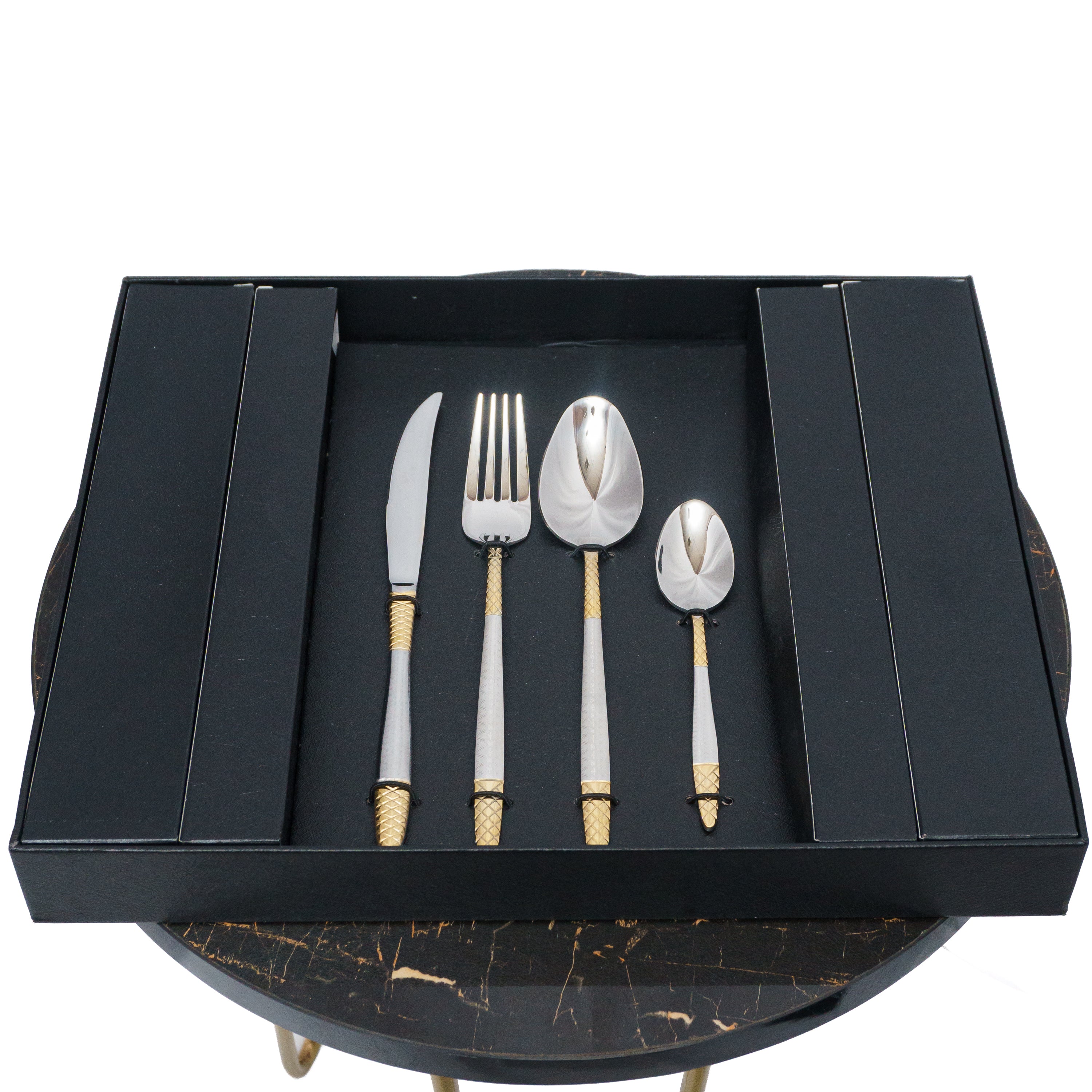 Dining in Style: Western-Inspired Cutlery Set for Every Occasion Sliver 6 Person serving
