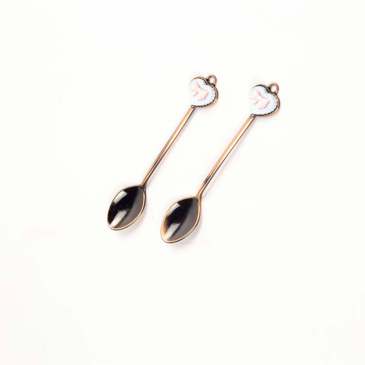 Crystal-Accented Gold Dessert Spoon Set of 12 Pcs
