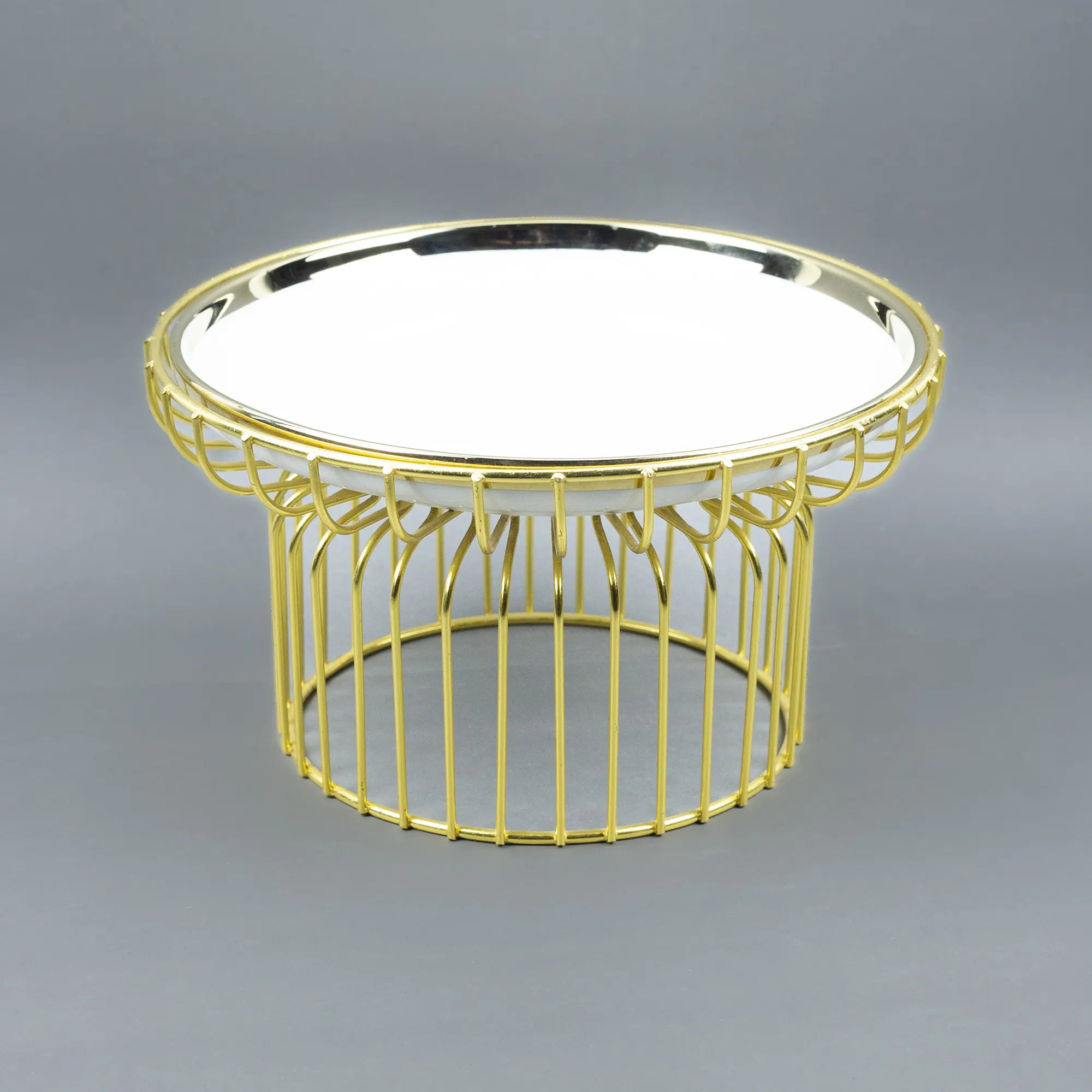 Modern Black & Gold Round Serving Tray / Cake Stand | Best Crockery