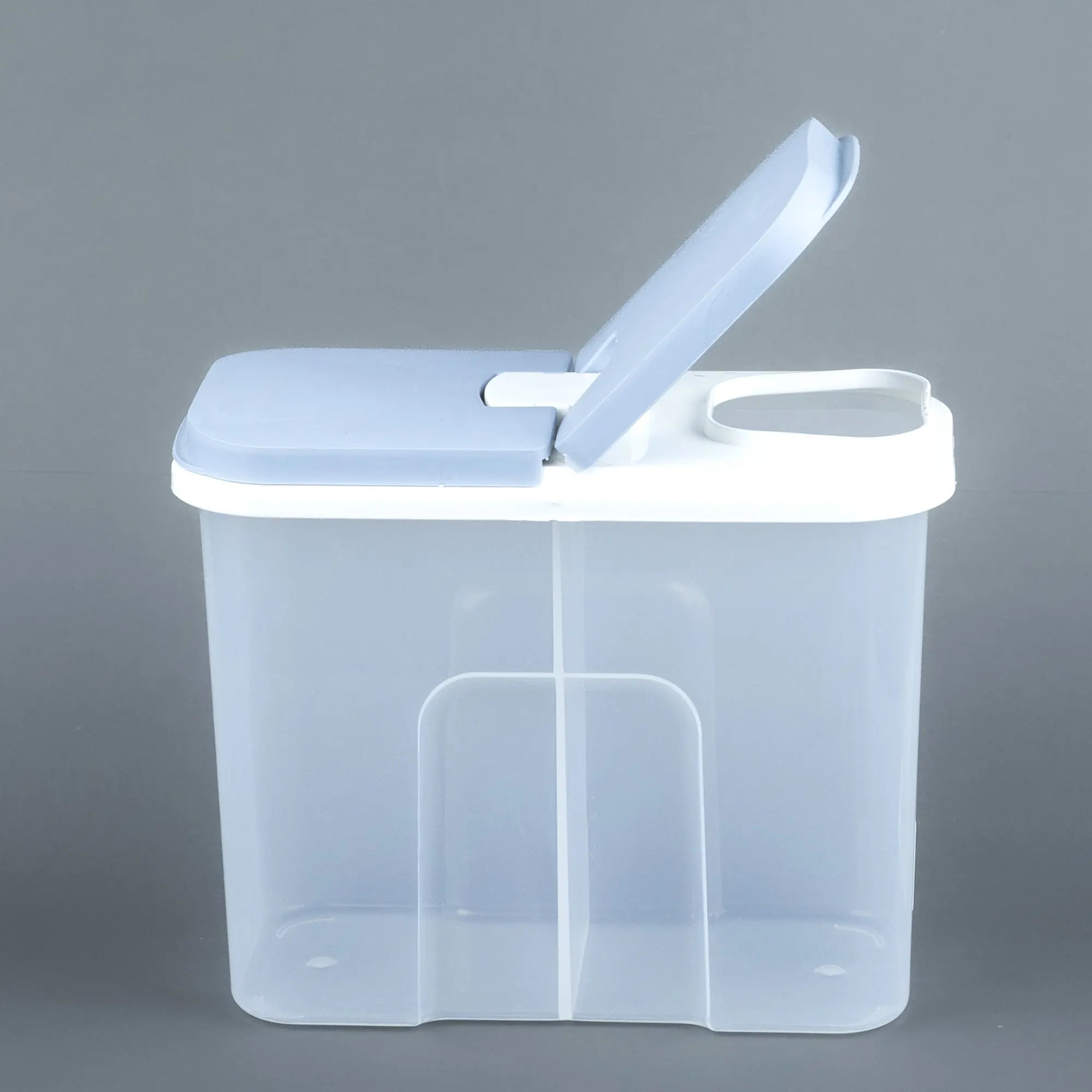 Airtight Food Storage Container with Dual Compartments and Flip-Top Lids - Ideal for Cereal, Grains, and Dry Goods