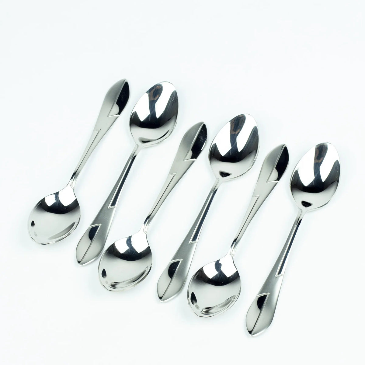Set of 6 Stainless Steel Dessert / Tea Spoons - Polished Finish & Classic Design | Best Crockery