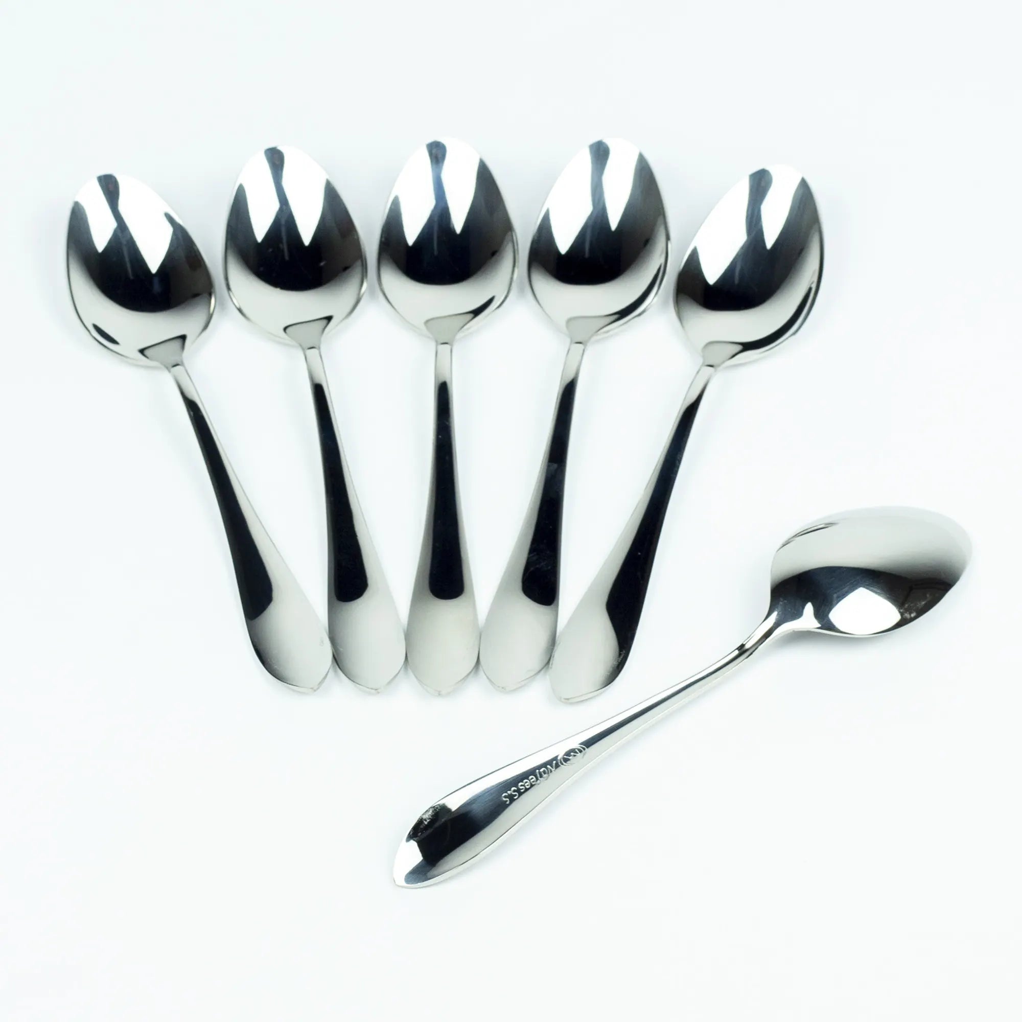 Set of 6 Stainless Steel Dessert / Tea Spoons - Polished Finish & Classic Design | Best Crockery
