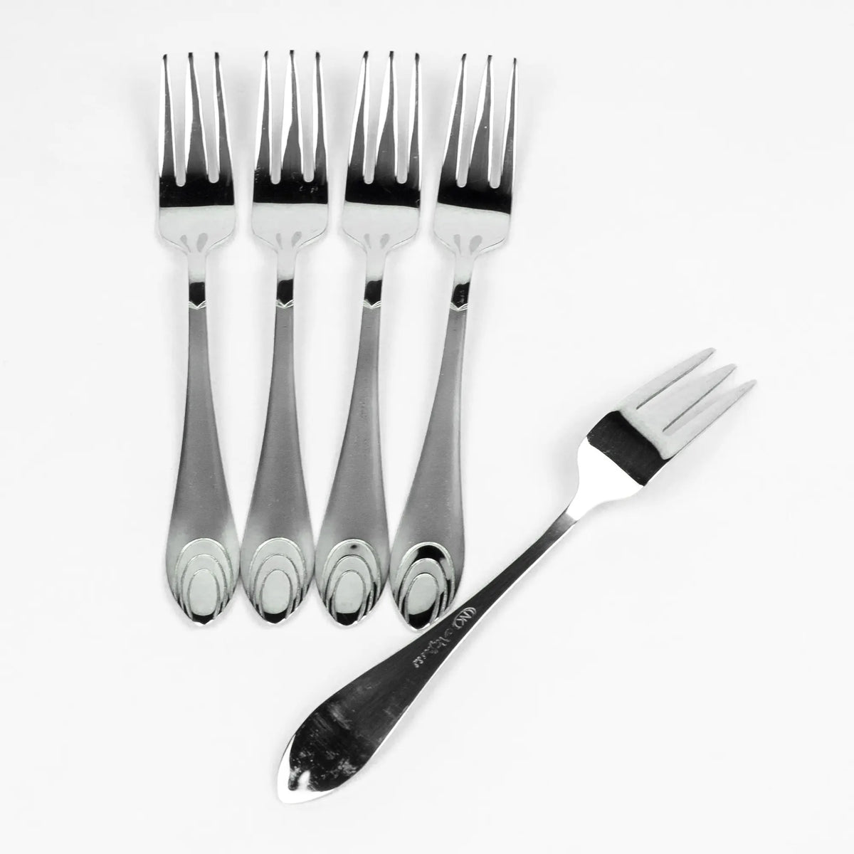 Set of 6 Stainless Steel Dinner / Salad Forks - Classic Design & Polished Finish