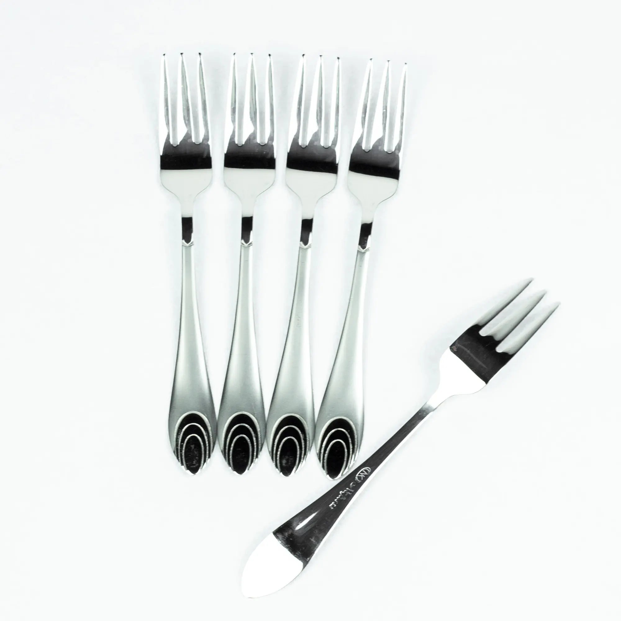 Set of 6 Stainless Steel Dinner / Salad Forks - Classic Design & Polished Finish
