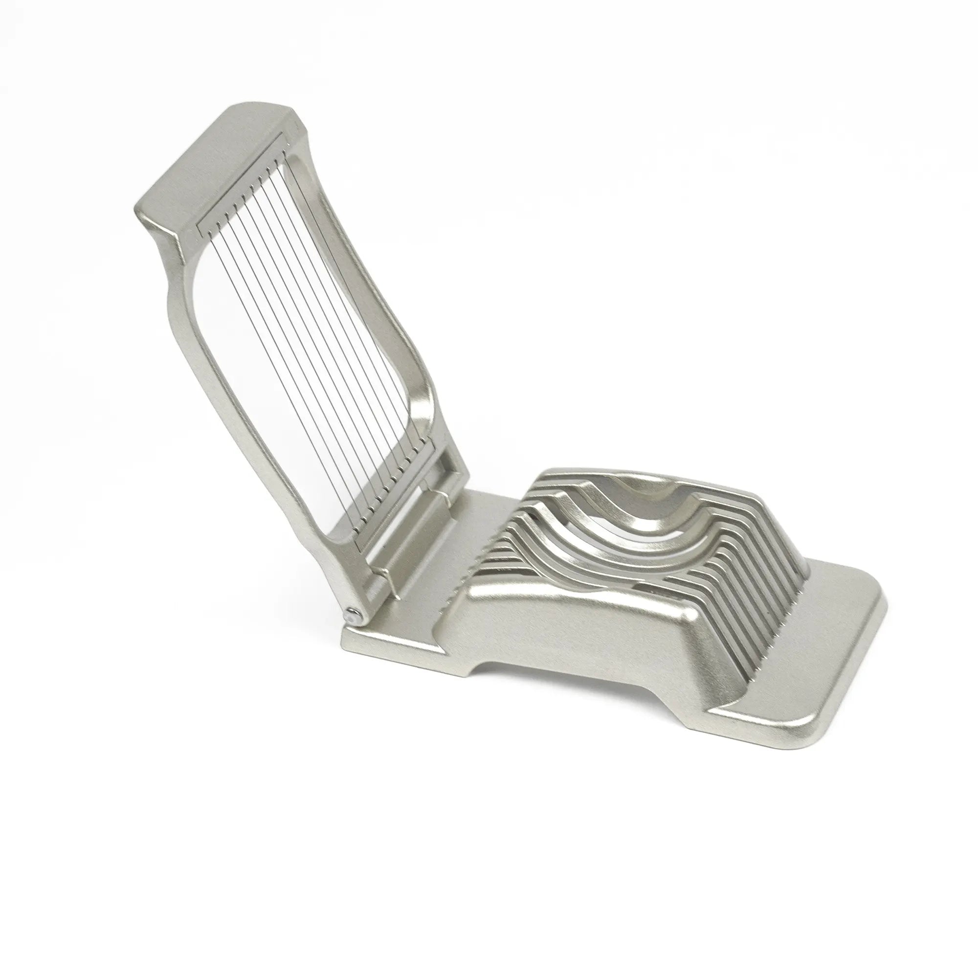 Durable Stainless Steel Wire Egg Slicer - Manual Hard-Boiled Egg Cutter for Uniform Slices & Wedges | Best Crockery