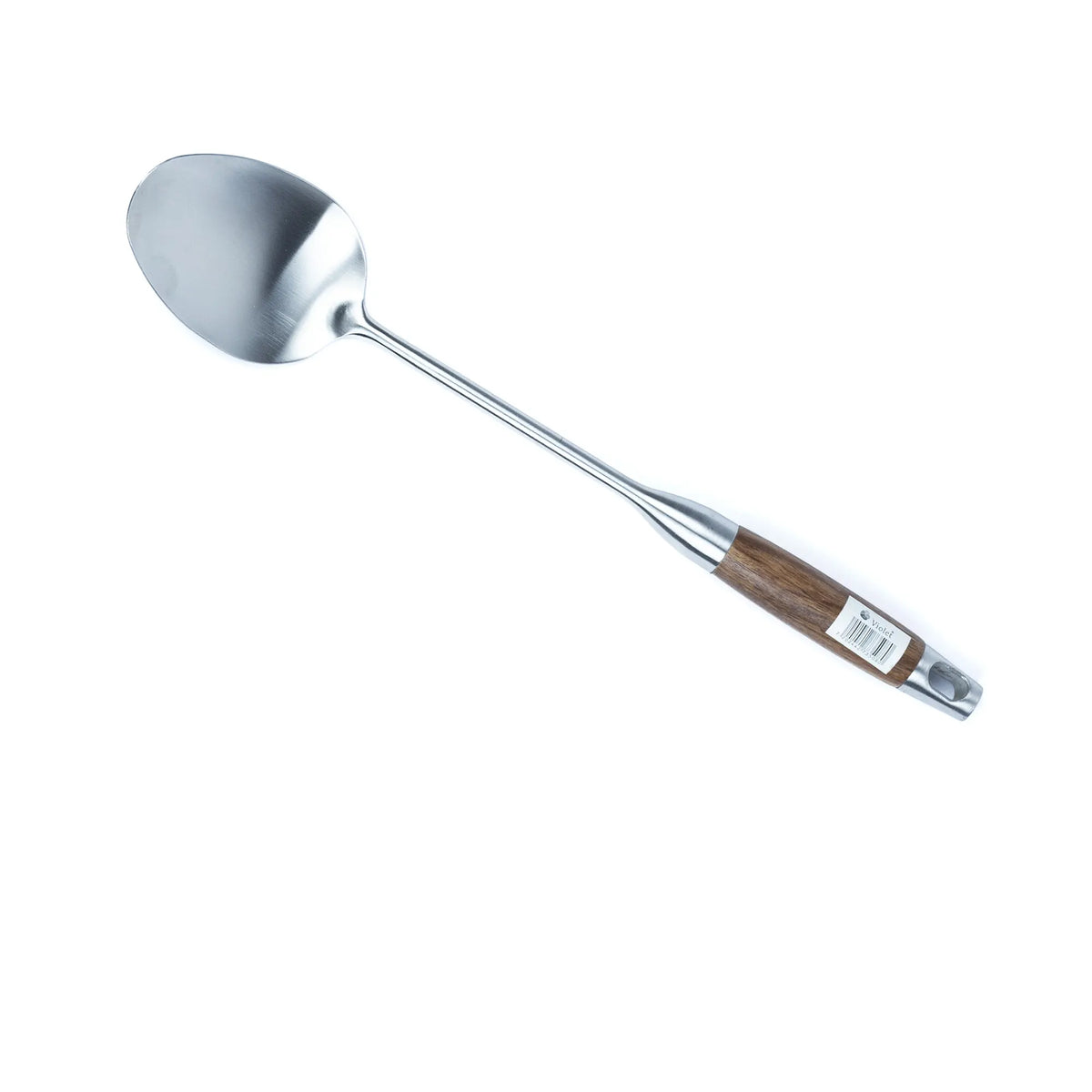 Stainless Steel Serving Spoon with Ergonomic Wooden Handle - Durable Kitchen Utensil for Cooking & Serving | Best Crockery