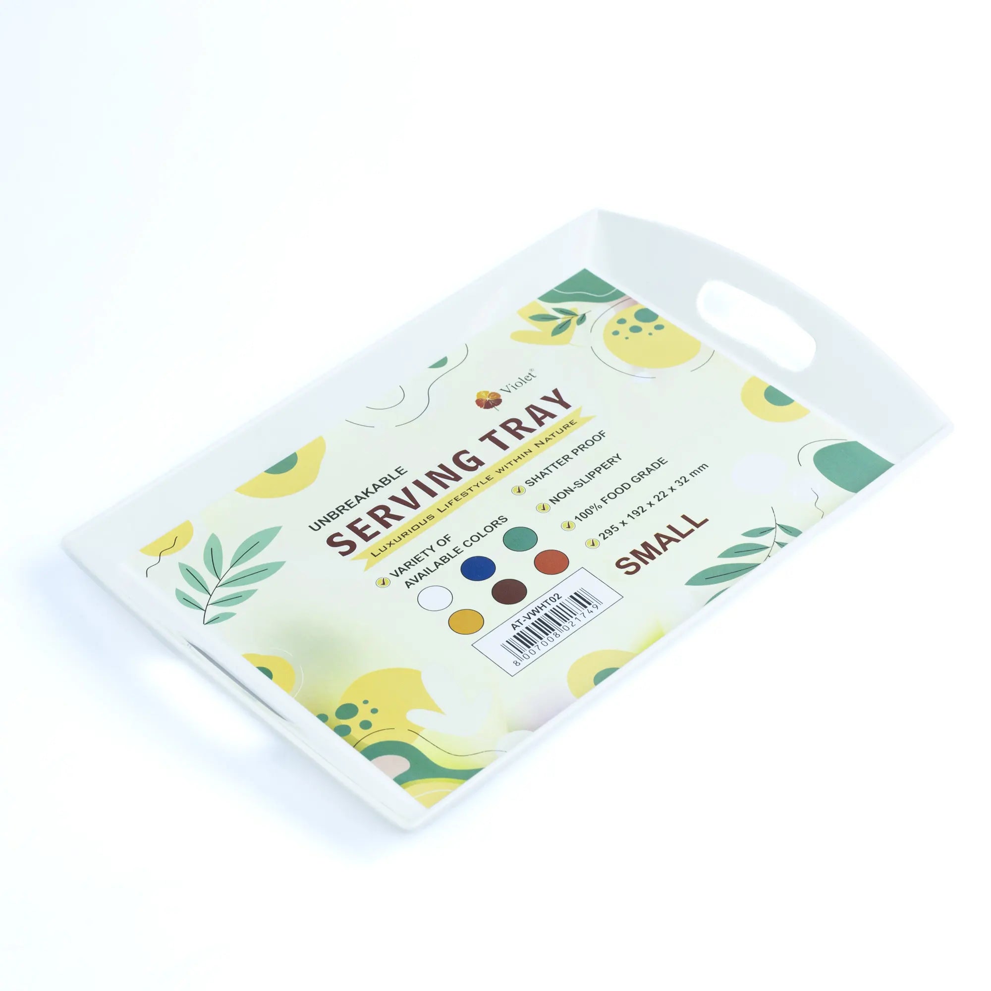 Unbreakable Plastic Serving Tray with Handles - Small, Medium Size & Food Grade