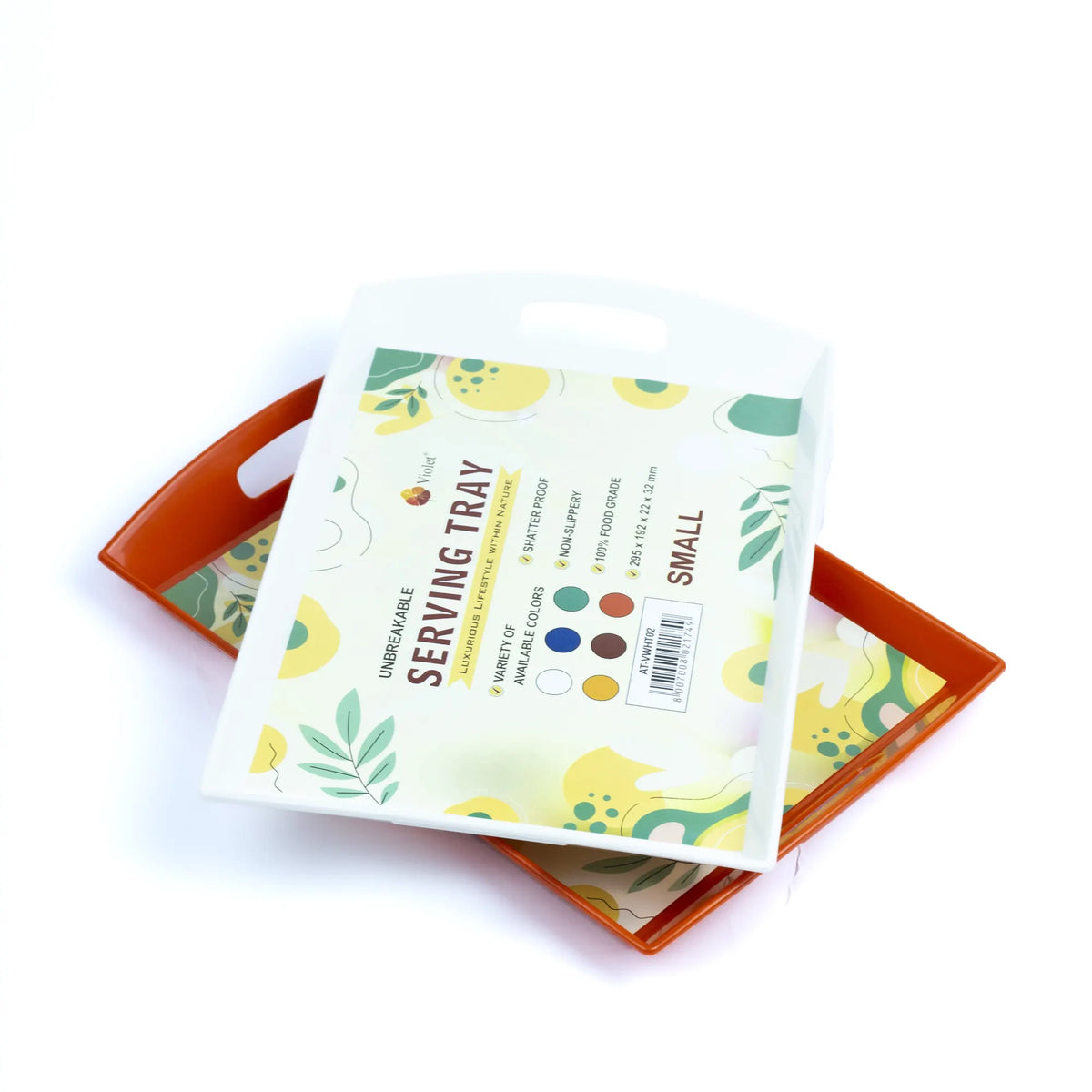 Unbreakable Plastic Serving Tray with Handles - Small, Medium Size & Food Grade