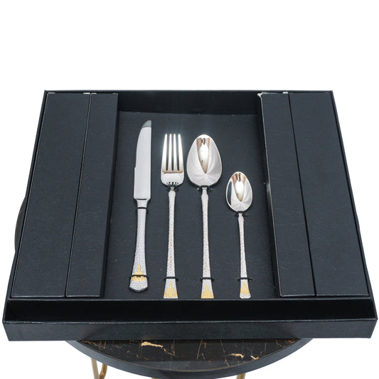 Western Elegance: Complete Cutlery Set in Classic Style 24 PCS